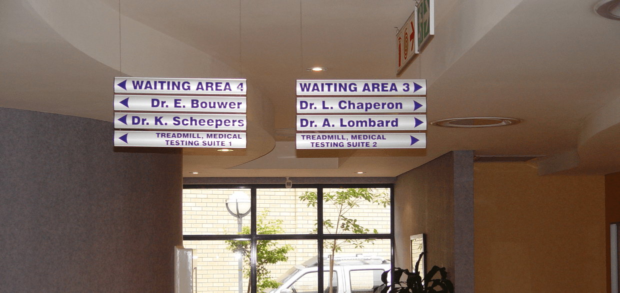 hospital interior signage